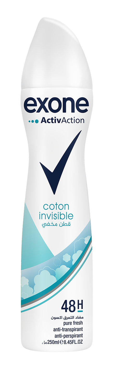 Exone Déodorant Spray Conton Invisible  (FEMME) – 250ML